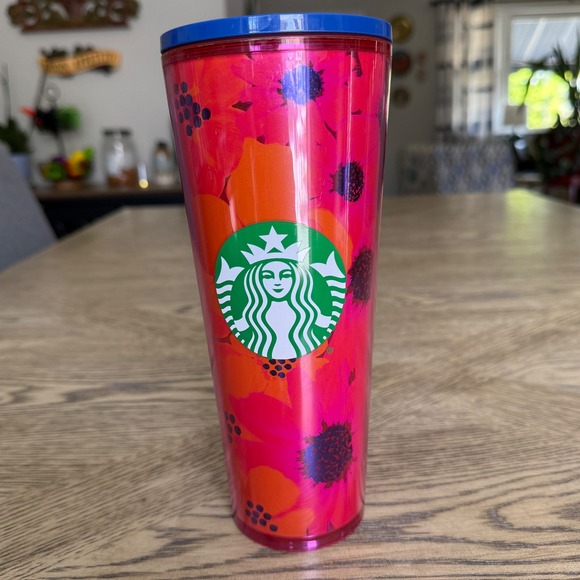 Starbucks Other - Starbucks Venti Cold Cup Tumbler Dancing Blooms Floral 24oz Summer 2022 No Straw